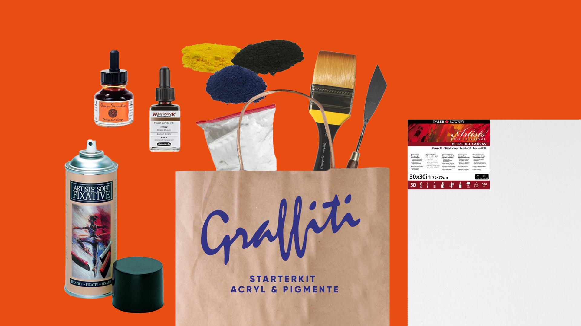 Graffiti Starterkit Acryl Pigmenet Deringer